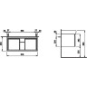Шкафчик под раковину LAUFEN PRO 97х45 4.8307.2.095.463.1